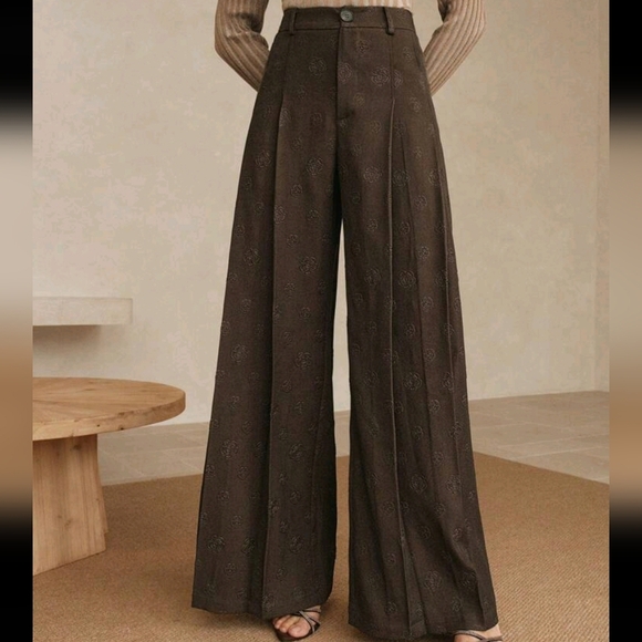 Spring Casual Loose Wide Leg Pants, Relaxed Fit Trouser - Picture 1 of 4